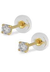 teeny lovely 0.20 carat diamond baby earrings